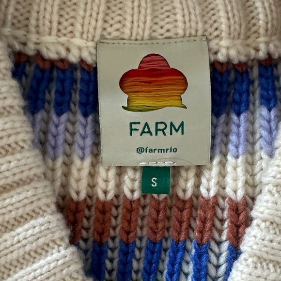 FARM Rio Cream and Multicolor Striped Cardigan - Picture 2 of 2